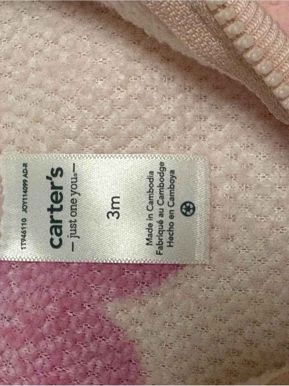 Carter's Light Pink Sherpa Pullover with Pink Heart Detail